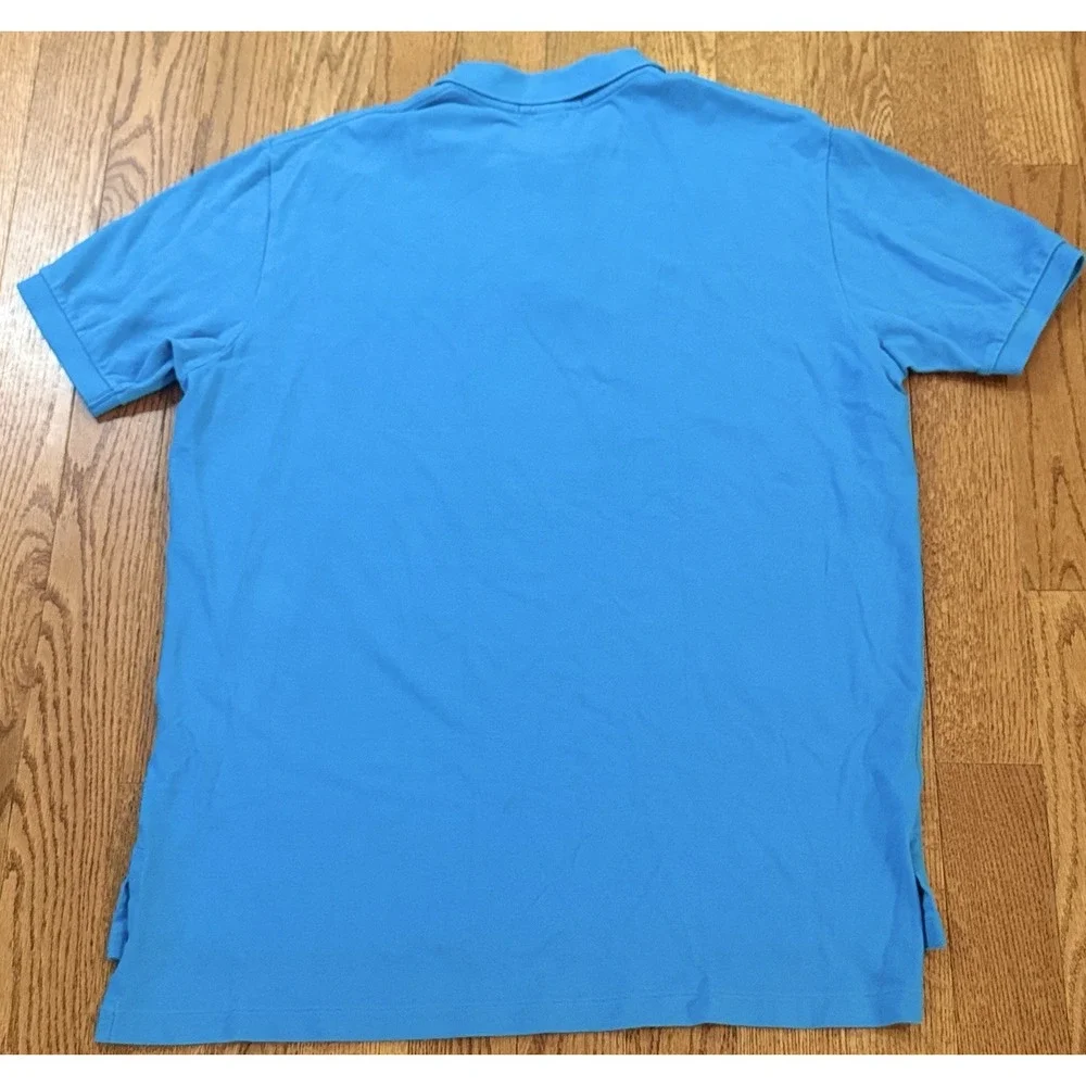 Polo By Ralph Lauren Bright Blue Men's Short Sleeve XL Shirt Yellow Pony